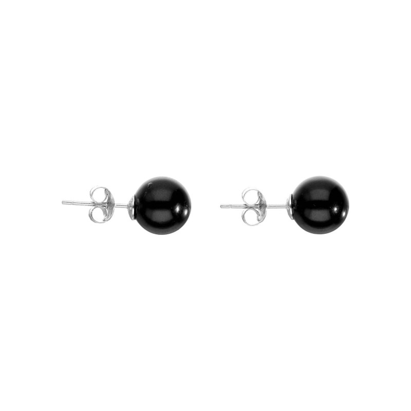 Boucles d'oreilles Chat AÉLYS en Argent 925/1000 et Oxydes Noirs et Blancs  - AE-B6OZ0037