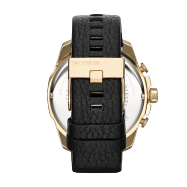 Montre MEGA CHIEF - DIESEL Bracelet Cuir Noir - DZ4344