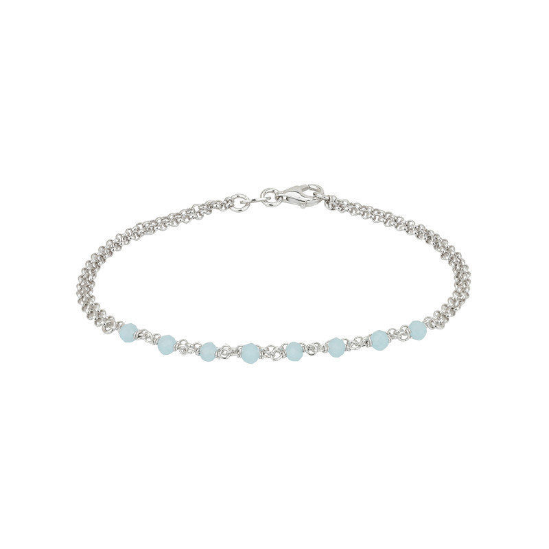 Bracelet AÉLYS en Argent 925/1000 et Cristal Bleu - AE-BR6CR0001