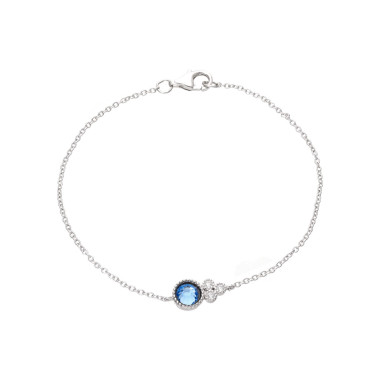 Bracelet AÉLYS en Argent 925/1000 et Oxydes Bleus et Blancs - AE-BR6OZ0047