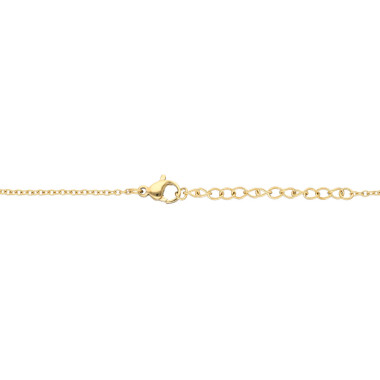 Bracelet ETIKA en Acier Jaune et Corail Rouge - AE-BR70029