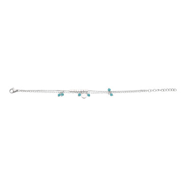 Bracelet ETIKA en Acier et Turquoise - AE-BR70082