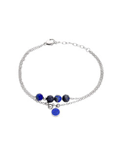 Bracelet ETIKA en Acier et Lapis-lazuli Bleu - AE-BR7LA0001
