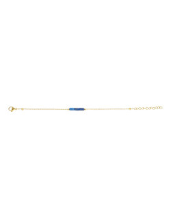 Bracelet ETIKA en Acier Jaune et Lapis-lazuli - AE-BR7LA0003