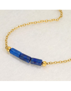 Bracelet ETIKA en Acier Jaune et Lapis-lazuli - AE-BR7LA0003