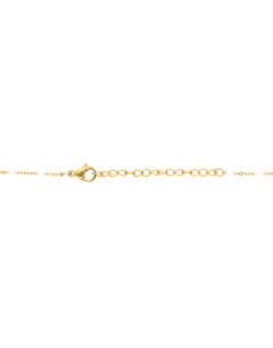 Bracelet ETIKA en Acier Jaune et Perles de résine Blanches - AE-BR7PR0006