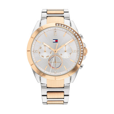 Montre KENNEDY - TOMMY HILFIGER Femme Bracelet Acier Bicolore Argent et Or Rose - 1782387