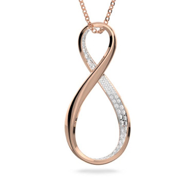 Collier infini EXIST - SWAROVSKI Métal Doré rose - 5636494
