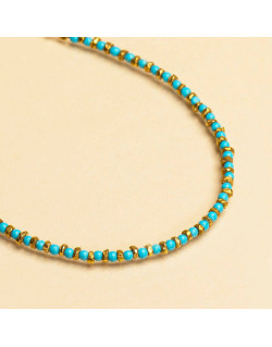 Bracelet JAIPUR - UNE A UNE Agate Lagon Turquoise - S21BRJLT