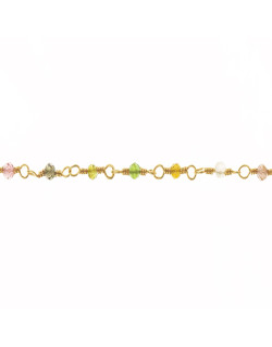 Bracelet INDE - UNE A UNE Multi Tourmaline Multicolore - BRITM