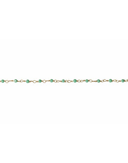 Bracelet INDE - UNE A UNE Agate Teintée Verte - BRICR