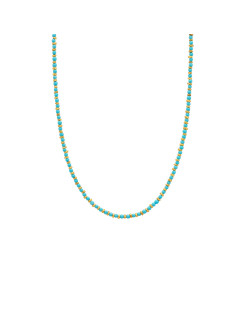 Collier JAIPUR - UNE A UNE Agate Teintée Turquoise - S21CJLT