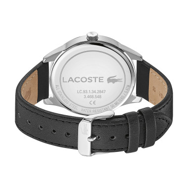 Montre LACOSTE Homme Bracelet Cuir Noir - 2011047