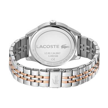 Montre LACOSTE Homme Bracelet Acier Argent et Or Rose - 2011048