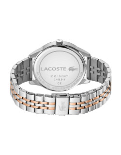 Montre LACOSTE Homme Bracelet Acier Argent et Or Rose - 2011048