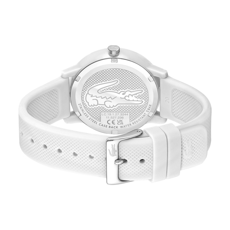 Montre LACOSTE Homme Bracelet Silicone Blanc 2011169 Aelys