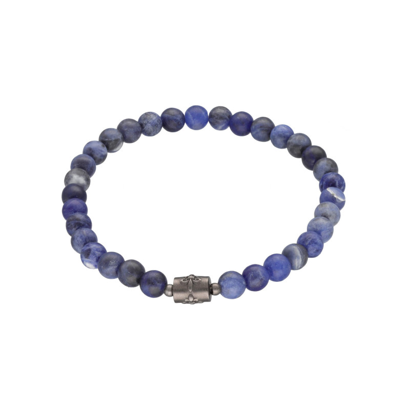 Bracelet ETIKA en Acier et Sodalite Bleu - AE-BR7SD0001