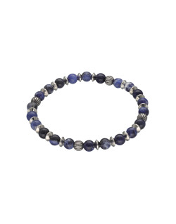 Bracelet AÉLYS en Acier et Sodalite Bleu - AE-BR7SD0002