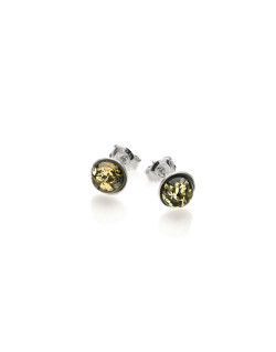 Boucles d'oreilles AÉLYS en Argent 925/1000 Blanc et Ambre - AE-B6AB0011
