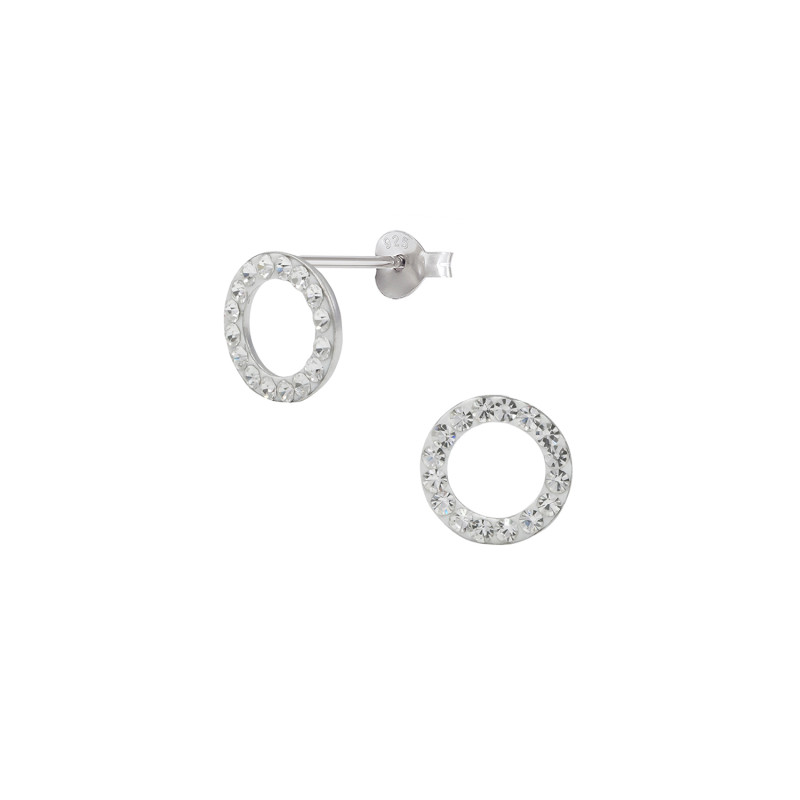 Boucles d'oreilles AÉLYS en Argent 925/1000 et Cristal - AE-B6CR0015