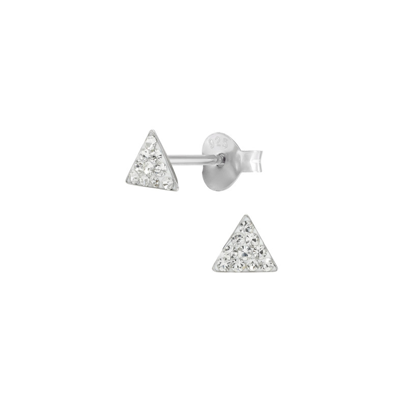Boucles d'oreilles Triangle AÉLYS en Argent 925/1000 et Cristal - AE-B6CR0016