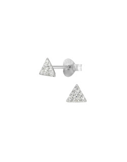 Boucles d'oreilles Triangle AÉLYS en Argent 925/1000 et Cristal - AE-B6CR0016