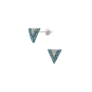 Boucles d'oreilles Triangle AÉLYS en Argent 925/1000 et Cristal - AE-B6CR0019