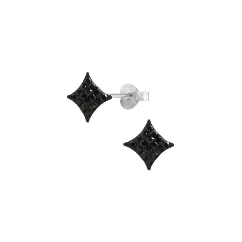 Boucles d'oreilles Étoile AÉLYS en Argent 925/1000 et Cristal - AE-B6CR0024