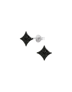 Boucles d'oreilles Étoile AÉLYS en Argent 925/1000 et Cristal - AE-B6CR0024