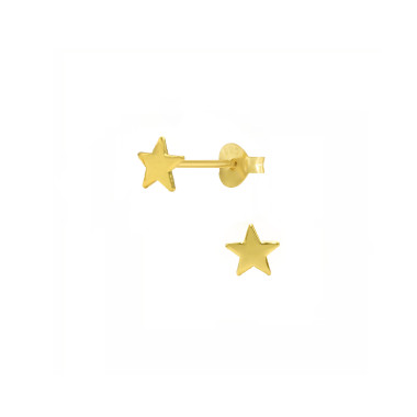 Boucles d'oreilles Étoile AÉLYS en Argent 925/1000 Jaune - AE-B60117
