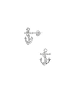 Boucles d'oreilles Ancre Marine AÉLYS en Argent 925/1000 - AE-B60129