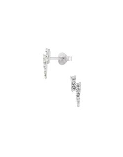 Boucles d'oreilles AÉLYS en Argent 925/1000 et Cristal Blanc - AE-B6CR0066