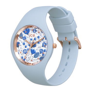 Montre ICE FLOWER - ICE WATCH Femme Bracelet Silicone Bleu - 019209