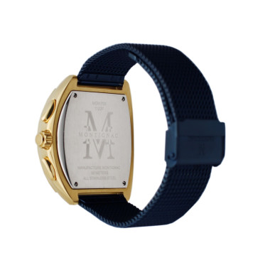 Montre MONTIGNAC Homme Bracelet Acier Milanais Bleu - MOW705