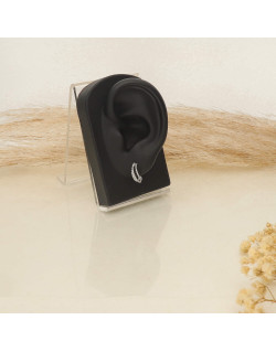 Boucles d'oreilles Demi-Créoles Torsadées AÉLYS en Argent 925/1000  - AE-B60158