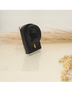 Boucles d'oreilles Demi-Créoles Torsadées AÉLYS en Argent 925/1000 Jaune  - AE-B60159