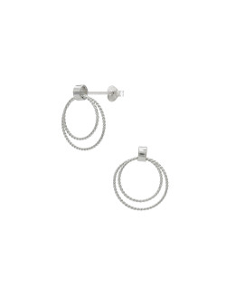 Boucles d'oreilles Cercles Torsadés AÉLYS en Argent 925/1000  - AE-B60160