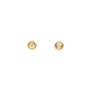 Boucles d'oreilles AÉLYS en Or 375/1000 et Diamant 0,07 carat HSI2  - AE-B4DT0009