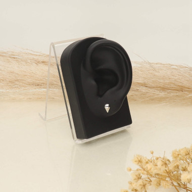 Boucles d'oreilles Poire AÉLYS en Or 375/1000 Blanc  - AE-B40111
