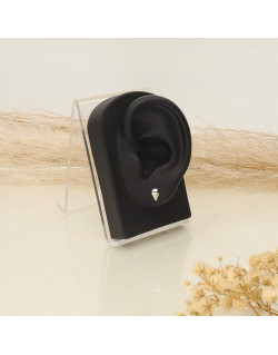 Boucles d'oreilles Poire AÉLYS en Or 375/1000 Blanc  - AE-B40111