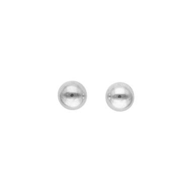 Boucles d'oreilles Boule 7 mm AÉLYS en Or 375/1000 Blanc - AE-B40113