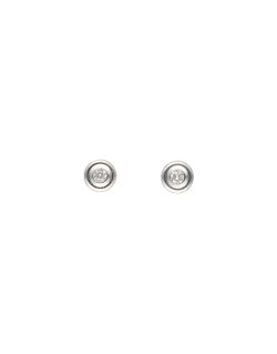 Boucles d'oreilles AÉLYS en Or 750/1000 Blanc et Diamant 0,10 carat HSI2- AE-B3DT0004