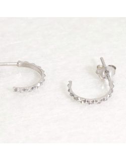 Boucles d'oreilles Demi-Créoles Martelées AÉLYS en Argent 925/1000- AE-B60154