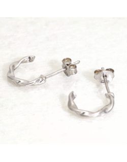 Boucles d'oreilles Demi-Créoles Torsadées AÉLYS en Argent 925/1000- AE-B60163