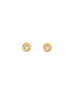 Boucles d'oreilles AÉLYS en Or 750/1000 et Diamant 0,14 carat - AE-B3DT0005
