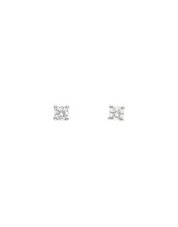 //Boucles d'oreilles AÉLYS en Or 375/1000 Blanc et Diamant 0,30 carat - AE-B4DT0011