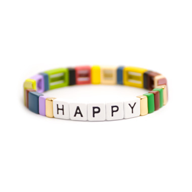Bracelet WE ARE FAMILY - SIMONE A BORDEAUX Multicolore - HAPPY