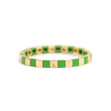 Bracelet VERO - SIMONE A BORDEAUX Vert et Doré