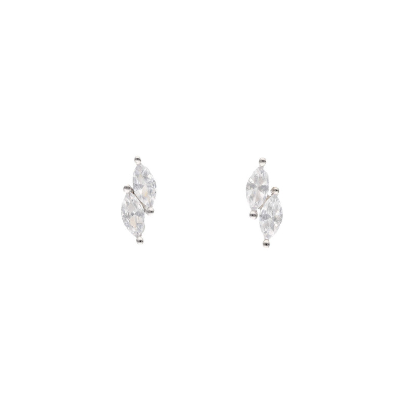 Boucles d'oreilles AÉLYS en Argent 925/1000 et Oxyde Blanc - AE-B6OZ0173