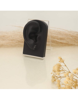 Boucles d'oreilles AÉLYS en Argent 925/1000 et Oxyde Noir - AE-B6OZ0175